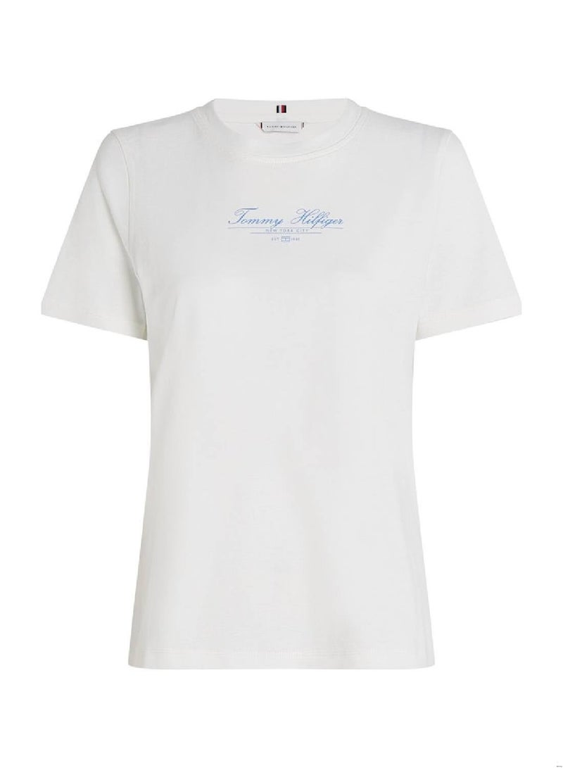 تومي هيلفيغر تيشيرت بشعار ورقبة دائرية - Image 2